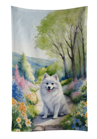 American Eskimo Spring Garden Kitchen Towel