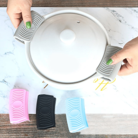 Silicone pot holders 2 PACK (Color: Gray)