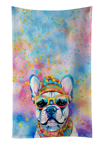 French Bulldog Hippie Dawg Kitchen Towel
