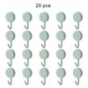 20pcs Self Adhesive Wall Hook Kitchen Bathroom Hook Strong Without Drilling Non-Marking Hook Door Towel Hanger Cute Hook Storage